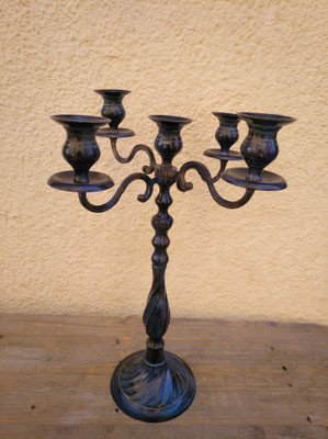 Candelabro azul 1/3/5 brazos. Ref Trot 81414. 45x35. Pareja disponible.