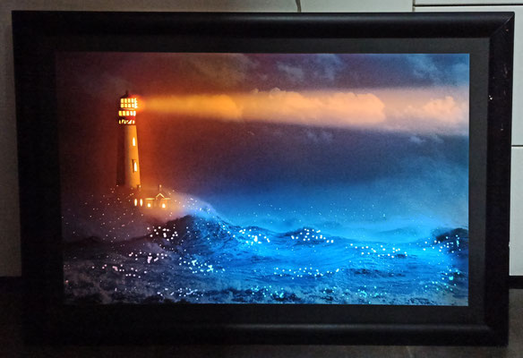 Cuadro luz faro. 65x45