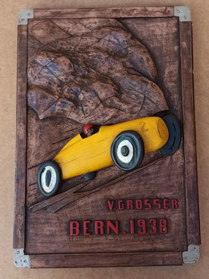 Cuadro cerámica relieve V. Grosser Bern 1938. 25x35