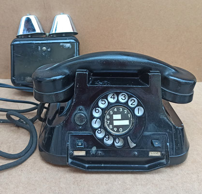 Teléfono de baquelita antiguo 2 piezas. Ref web 007