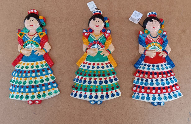 Flamenca cerámica para pared. Ref 110. 24x12