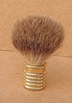 Brocha de afeitar pelo de tejón punta de plata Hans Baier. 9x6 