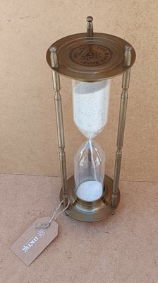 Reloj de arena latón. Ref 26413. 10x30. 5 minutos