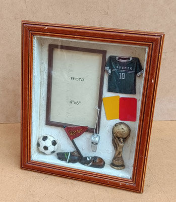 Portafotos vitrina fútbol para pared o mesa. Ref 24014910. 28x23x4