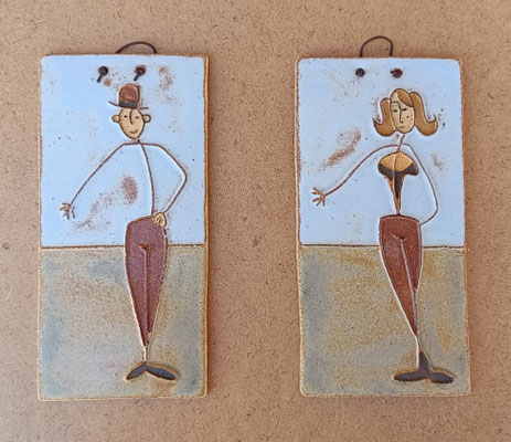 Placa cerámica chico/chica. Ref PCP. 18,5x9,5