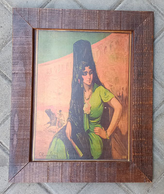 Cuadro madera andaluza. 40x50