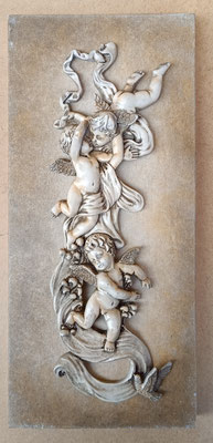 Cuadro ángel relieve resina. Ref 4913/149. 34,5x17x8