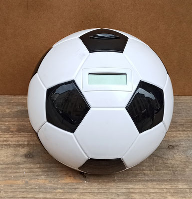 Hucha balón de fútbol cuentamonedas electrónico