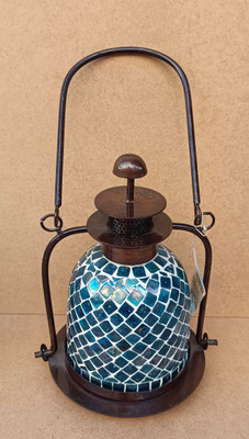 Farol hierro/cristal. Ref 197101. 37x20