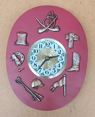 Reloj resina hípica. Ref 6649/496. 23x18