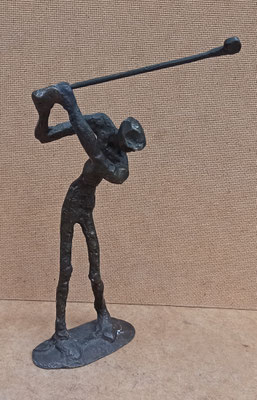 Figura golfista bronce. Ref RC199. 29x7x10
