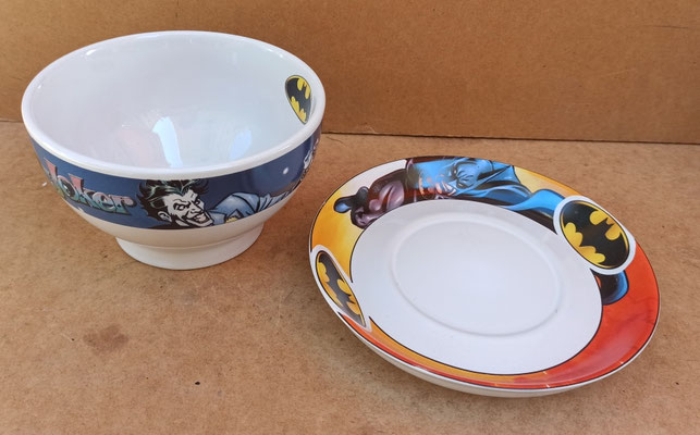 Tazón con plato Batman. Ref EJ15301