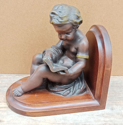 Sujetalibros resina y madera. Ref 42423