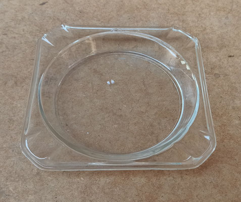 Cenicero cristal vintage. 9x9