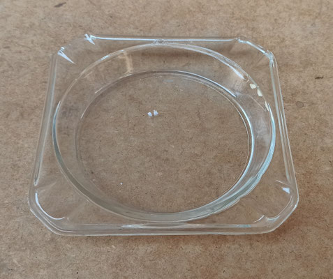 Cenicero cristal vintage. 9x9