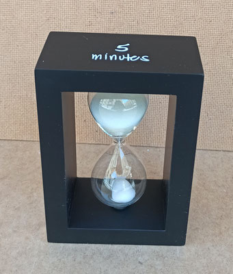 Reloj arena madera. Ref 393005. 15x10. 5 minutos