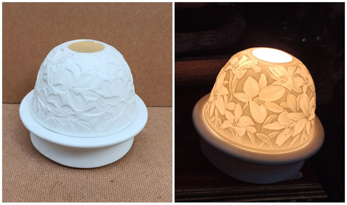 Cúpula de luz led con motivo floral