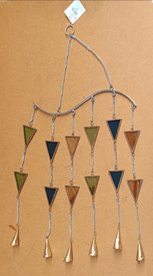 Decoración pared móvil cristal y metal. Ref 30849. 67x34x2