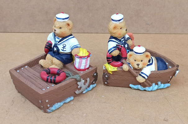 Sujetalibros resina ositos marineros.