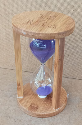 Reloj arena madera y cristal. Ref 18637100. 17x10. 15 minutos