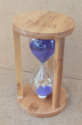 Reloj arena madera y cristal. Ref 18637100. 17x10. 15 minutos