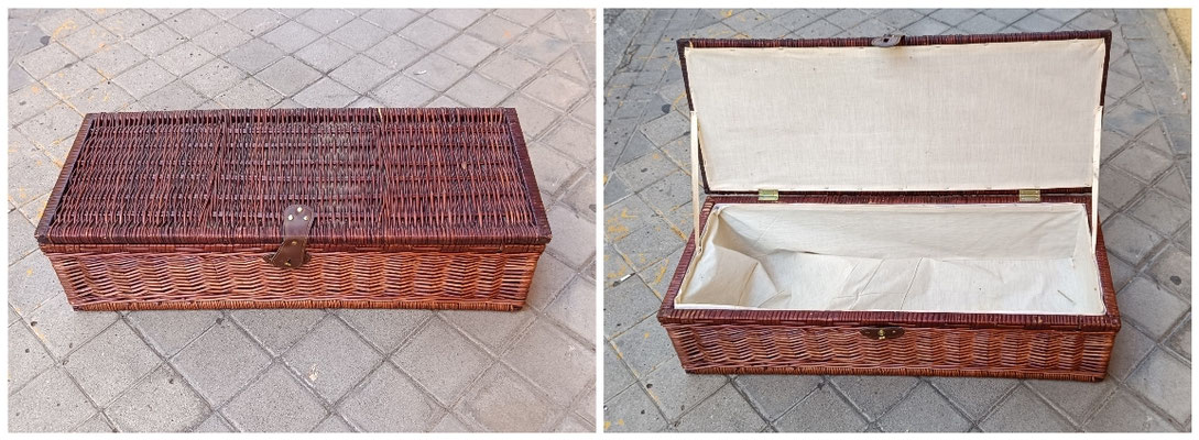  Baúl mimbre. 93x36x24