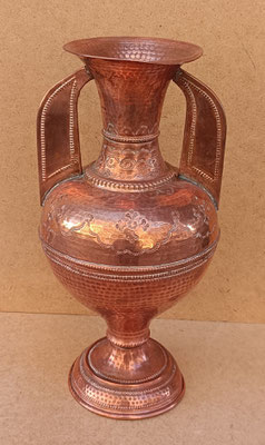Vasija cobre vintage. 35x16x12. Pareja disponible 