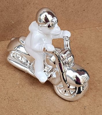 Mono moto cerámica. Ref 61700. 15x17x8