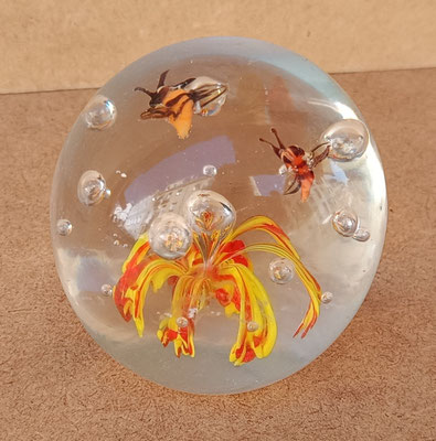 Bola pisapapeles vidrio soplado. Ref VID13. 7X7