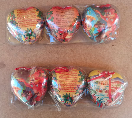 Adorno abeto corazones papel