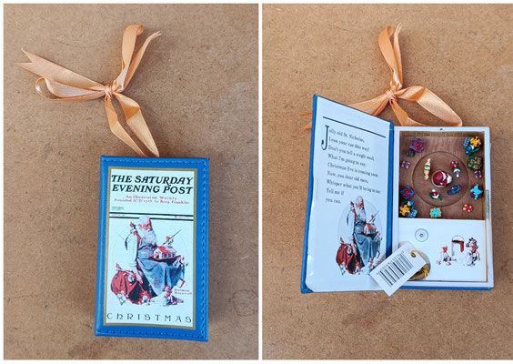 Libro con música y movimiento "Jolly old Saint Nicholas". Ref MR9952. 9x5,5x3 cerrado