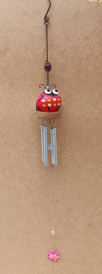 Campana de viento búho resina y metal. Ref 61526. 66X6
