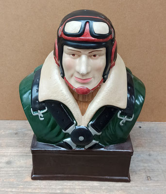 Hucha busto piloto cerámica