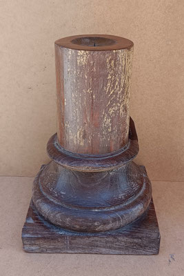 Base de columna madera maciza reciclada. Se puede usar como velero. Ref 21663. 46x30x30