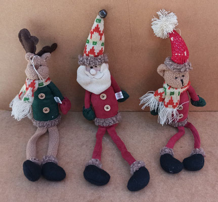 Peluches navidad. 30x9