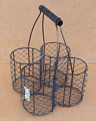Botellero rejilla metal 4 botellas. Ref 9322. 31x22x22