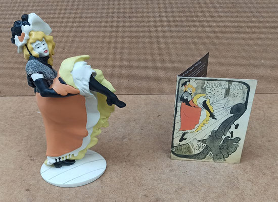 Colección museo. Jane Avril. Toulouse-lautrec. Resina. Ref TL02. 17x10x6
