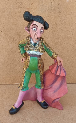 Figura torero artesanía valenciana. Ref 98001. 15x9x5