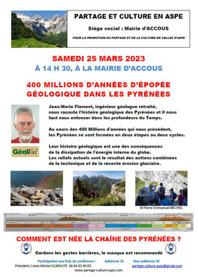 400 millions années épopée Pyrénées - Jean-Marie Flament GéolVal