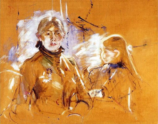 Portrait de Berthe Morisot et de sa fille - B Morisot - 1885 - collection particulière