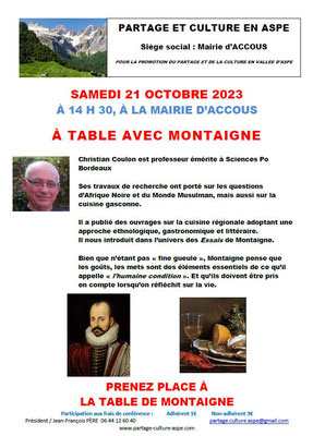 A table avec Montaigne - Christian Coulon