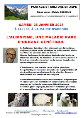 Albinisme, Maladie rare d'origine génétique - Benoît Arveiler