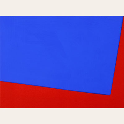 Roter Stoff, Pigment - Ultramarinblau - 30 x 40 cm, 2007