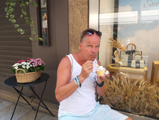 Eis ist immer gut, auch in San Remo