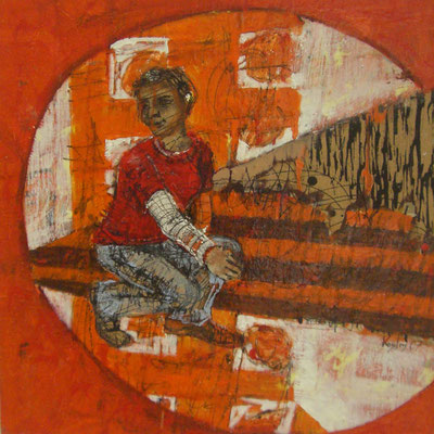klanges Nr.71,  2007 | Tempera auf Holz | 38,5 cm x 38,5cm