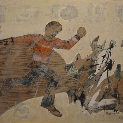 klanges Nr.80,  2007 | Tempera auf Holz | 38,5 cm x 38,5cm