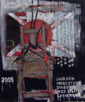 Elektrischer Stuhl, 2006 | Tempera auf Leinwand | 85cm x 100cm