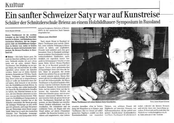 Zurück in der Schweiz.