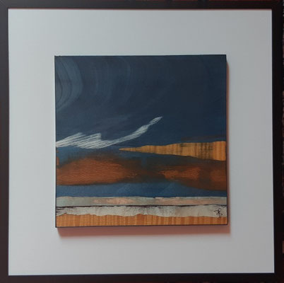 Série " les carrés oniriques " n°6 . Marqueterie contemporaine . 550€