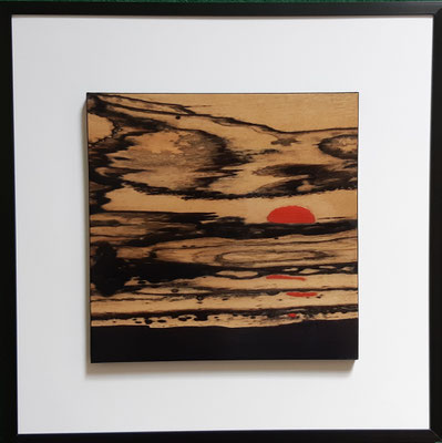 Série " les carrés" n°6 . Art contemporain, marqueterie . 550€ 